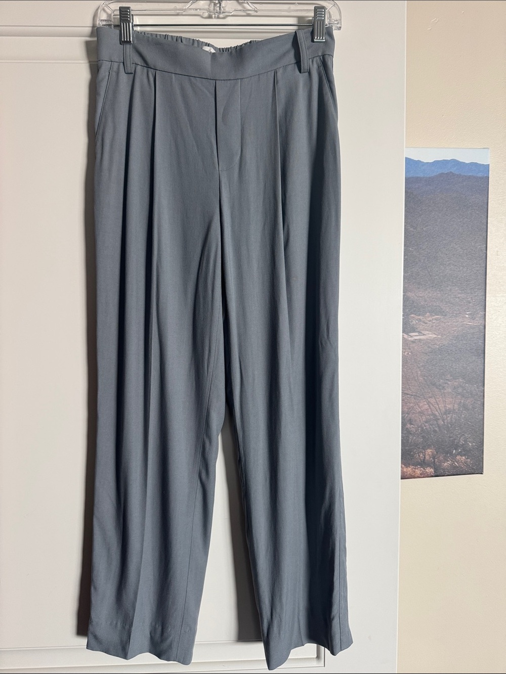 Vince Woman Light Gray/ blue Pleated Dress Pants XS